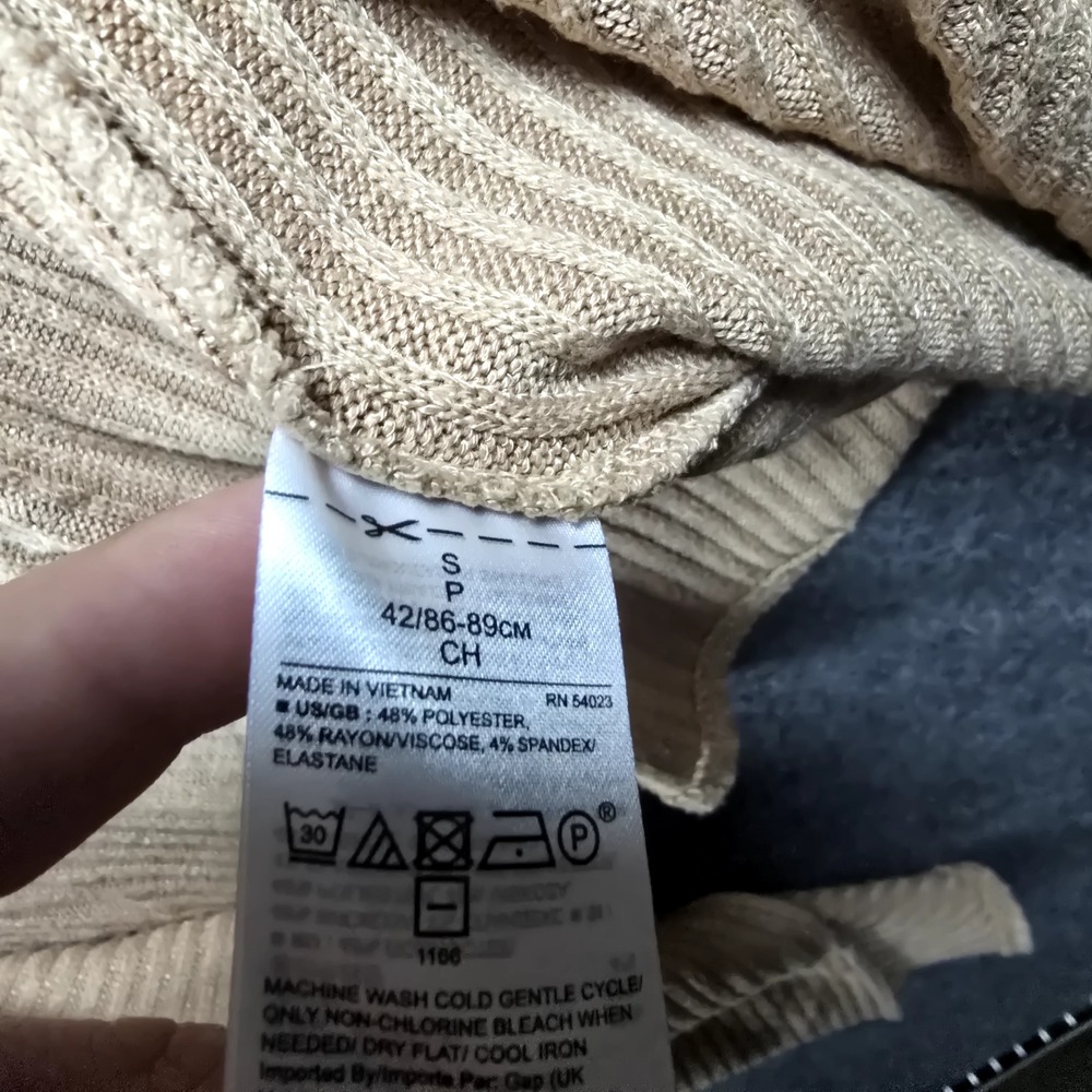 Banana Republic Women S Tan Open Front Long Waterfall Cardigan Sweater Flowy - Picture 5 of 10